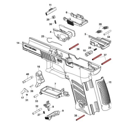 CZ P10 Frame Pin Set - Image 2