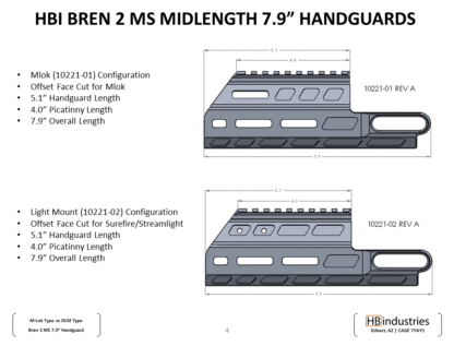 CZ Bren 2 Handguard 7.8" M-Lok - Image 9