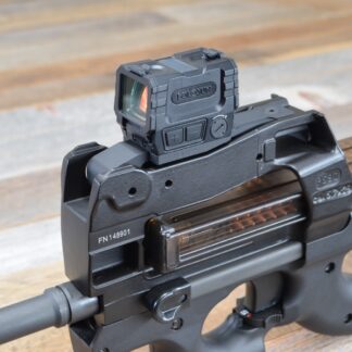 HBI FN P90 PS90 HOLOSUN AEMS OPTIC MOUNT, INSTALLED, LEFT ISO