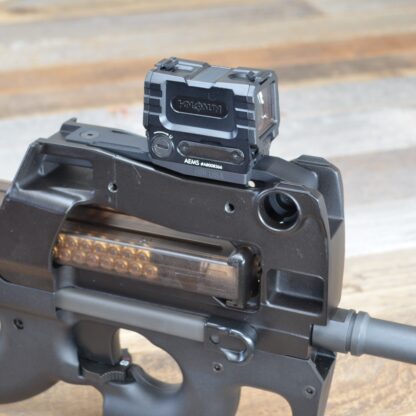 HBI FN P90 PS90 HOLOSUN AEMS OPTIC MOUNT, INSTALLED, RIGHT, ISO