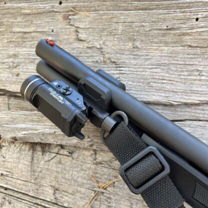 HBI MOSSBERG 940 PRO ALUMINUM BARREL TUBE CLAMP, 1913 PICATINNY MOUNT, STREAMLIGHT TLR LIGHT INSTALLED_0
