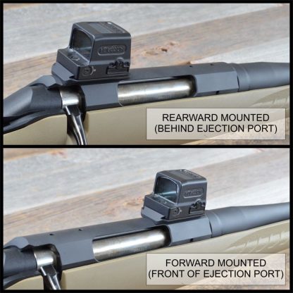 HBI RUGER AMERICAN RIFLE SA RED DOT OPTIC MOUNT HOLOSUN 509T FRONT VS REAR MOUNT