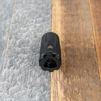 HBI 3 LUG 9MM BLAST SHIELD LINEAR COMP BY ANGSTADT ARMS_FRONT